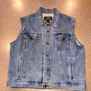 Large Harley Davidson denim vest